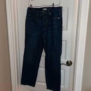 H&M Womens Dark Indigo Straight Jeans